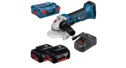 Bosch GWS 18-125 V-LI - Set Meuleuse D'angle Li-Ion 18V (2x Batterie 5.0Ah) Dans L-Boxx - 125mm - 060193A30L