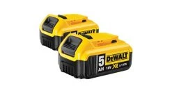 DeWalt DCB184-2 - Lot De Batteries (2xDCB184) 18V Li-Ion - 5.0Ah - 2 Pièces