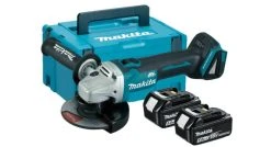 Makita DGA506RTJ Meuleuse D'angle Sans-fil - 18V Li-ion - 2 Batteries 5,0 Ah - Coffret - 125 Mm - Sofstart - Brushless