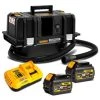 DeWALT DCV586MT2 - Set Aspirateur Eau Et Poussière à Batterie Li-Ion 54V (2x 6Ah) - 2000W - Classe M - 11L - Sans Balais - DCV586MT2-QW