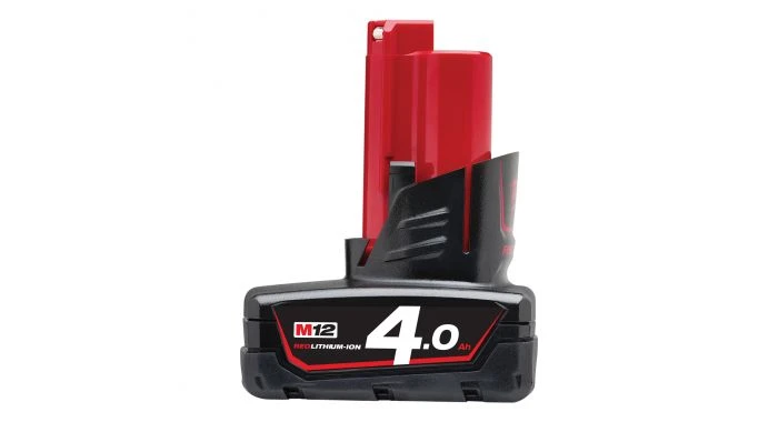 Milwaukee M12 B4 - Batterie Li-Ion - 4.0Ah - 4932430065 4 Milwaukee M12 B4 - Batterie Li-Ion - 4.0Ah - 4932430065 – Image 2