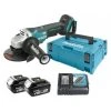 Makita DGA505RTJ Meuleuse D'angle Sans-fil - 18V Li-ion - 2 Batteries 5,0 Ah - MAKPAC - 125 Mm - Brushless