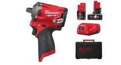Milwaukee M12 FIWF12-422X - Set Clé à Choc Li-Ion 12 V (1x Batterie 2,0 Ah + 1x Batterie 4,0 Ah) Dans HD Box - 339 Nm - 1/2" - Moteur Brushless - 4933464616