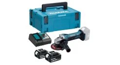 Makita DGA452RTJ Meuleuse D'angle Sans-fil - 18V Li-ion - 2 Batteries 5,0 Ah - MAKPAC - 115 Mm