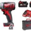 Milwaukee M18 BIW12-502C - Set Clé à Choc Li-Ion 18V (2x Batterie 5.0Ah) Dans Mallette - 240Nm - 1/2"