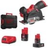 Milwaukee M12 FCOT-422X - Set Meuleuse D'angle Li-Ion 12V Dans HD Box (1x Batterie 4,0 & 2 Ah) - Brushless - 10 X 76mm - 4933464619