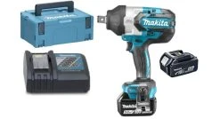 Boulonneuse à Chocs Sans-fil Makita DTW1001RTJ - 18V Li-ion - 2 Batteries 5,0 Ah - MAKPAC - 1050 Nm - 3/4" - Brushless