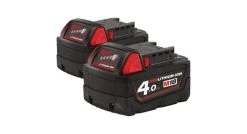 Milwaukee M18 B4 Batterie Duopack 18V Li-Ion - 4.0Ah (2 Pièces)