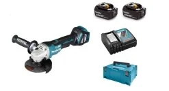 Makita DGA517RTJ Meuleuse D'angle Sans-fil - 18V Li-ion (2 Batteries 5,0 Ah) - Modèle ADT - MAKPAC - 125 Mm - Brushless