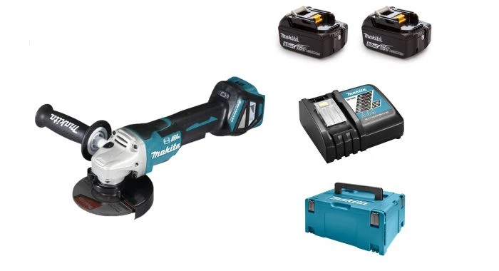 Makita DGA517RTJ Meuleuse D'angle Sans-fil - 18V Li-ion (2 Batteries 5,0 Ah) - Modèle ADT - MAKPAC - 125 Mm - Brushless 3 Makita DGA517RTJ Meuleuse D'angle Sans-fil - 18V Li-ion (2 Batteries 5,0 Ah) - Modèle ADT - MAKPAC - 125 Mm - Brushless
