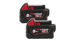 Milwaukee M18 B5 Batterie Duopack 18V Li-Ion – 5,0 Ah